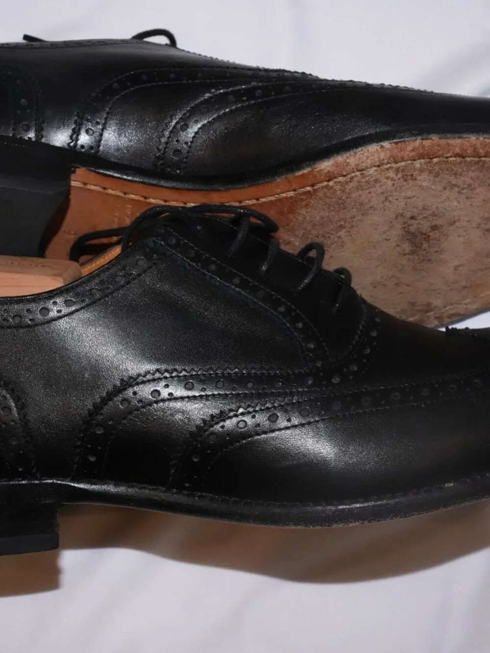 Beckett Simonon Yates Wingtip Brogue Oxfords Black 9.5